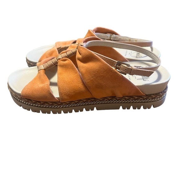 Amalfi by Rangoni Brent platform sandal in fiesta cashmere suede Made in Italy - Picture 2 of 10